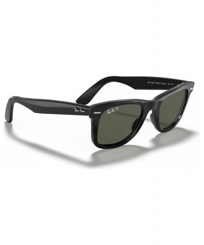 Polarized Sunglasses RB2140F ORIGINAL WAYFARER BLACK/GREEN POLAR $34.08 Unisex