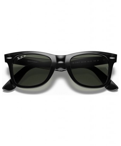 Polarized Sunglasses RB2140F ORIGINAL WAYFARER BLACK/GREEN POLAR $34.08 Unisex