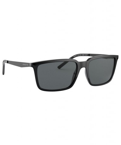 Unisex Calipso 56 Sunglasses AN427056-X Shiny Black $4.70 Unisex