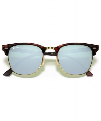 Unisex Sunglasses RB3016 51 CLUBMASTER MINERAL FLASH LENSES Tortoise - Gray Mirror $52.64 Unisex