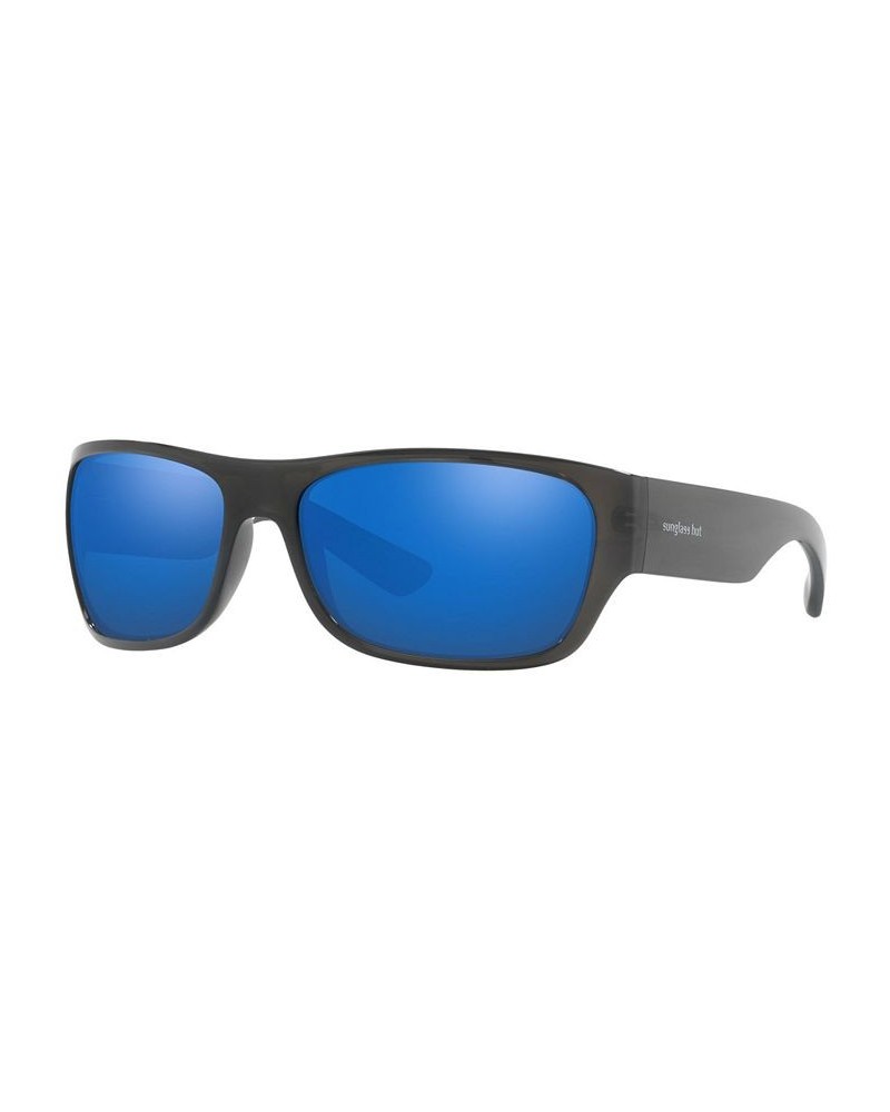 Sunglasses HU2013 63 DARK GREY/ BLUE MIRROR BLUE $26.73 Unisex