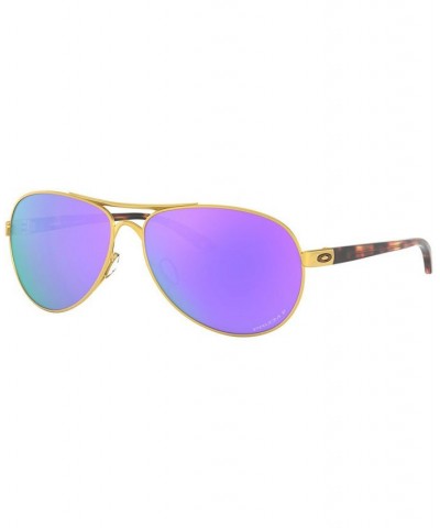 Women's Polarized Sunglasses OO4079 SATIN GOLD/PRIZM VIOLET POLARIZED $37.50 Womens