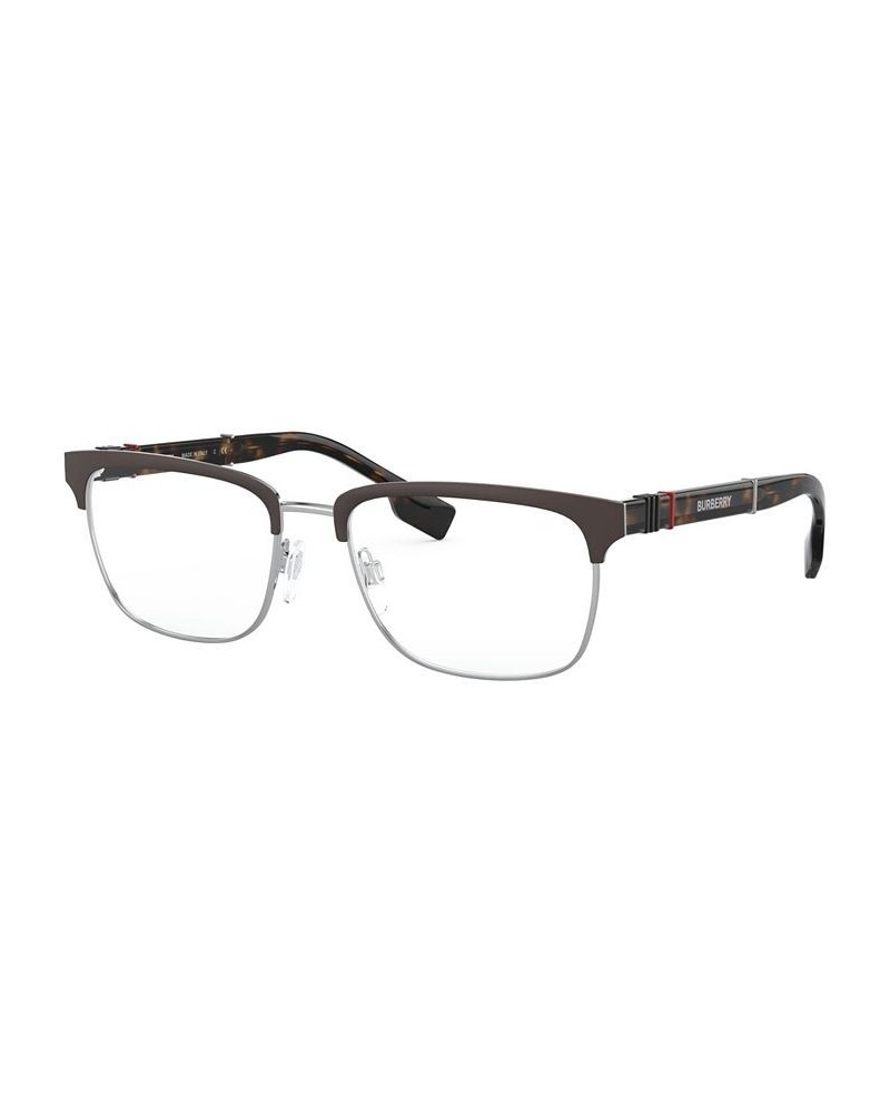 BE1348 Men's Rectangle Eyeglasses Brown $41.02 Mens