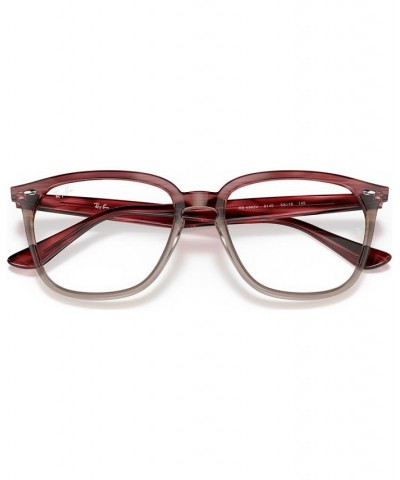 RX4362V Unisex Square Eyeglasses Bordeaux $36.52 Unisex