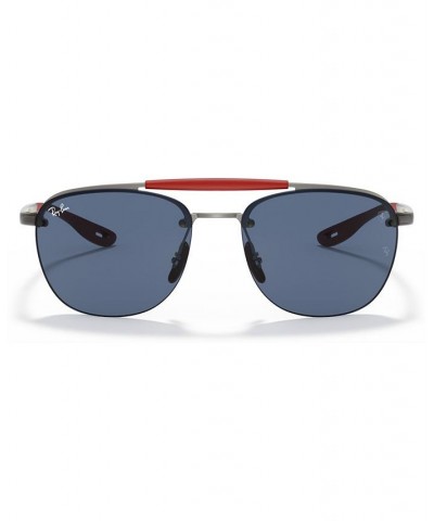 Men's Sunglasses RB3662M Scuderia Ferrari Collection 59 MATTE GUNMETAL/DARK BLUE $49.92 Mens