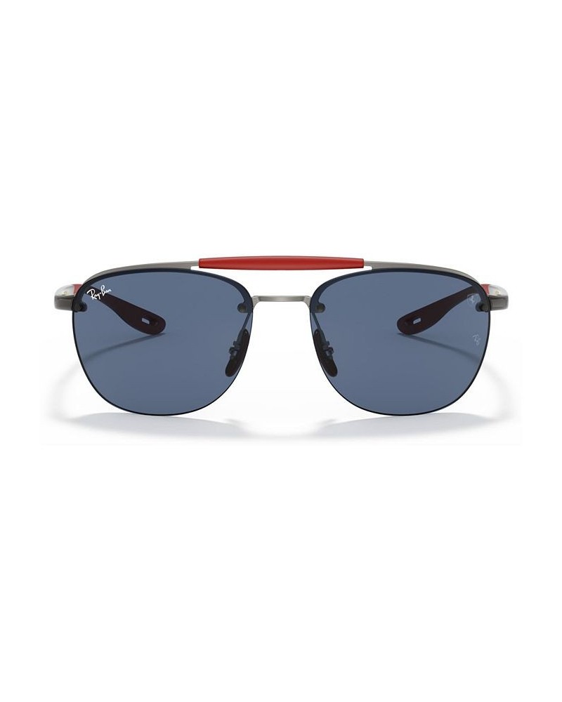 Men's Sunglasses RB3662M Scuderia Ferrari Collection 59 MATTE GUNMETAL/DARK BLUE $49.92 Mens