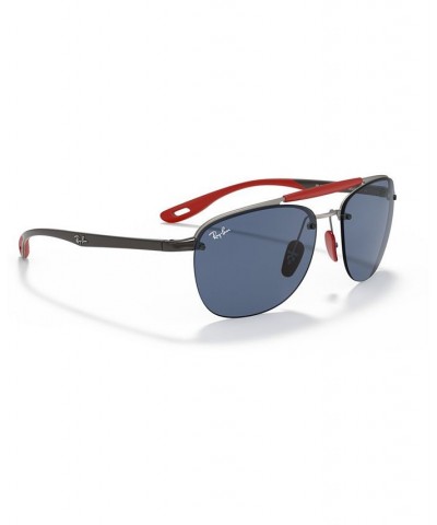 Men's Sunglasses RB3662M Scuderia Ferrari Collection 59 MATTE GUNMETAL/DARK BLUE $49.92 Mens