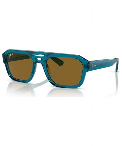 Unisex Polarized Sunglasses Corrigan Bio-Based Transparent Light Blue $39.06 Unisex