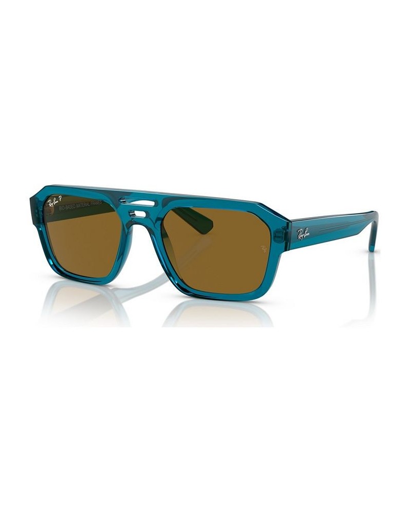 Unisex Polarized Sunglasses Corrigan Bio-Based Transparent Light Blue $39.06 Unisex