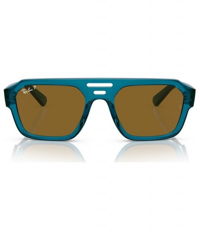 Unisex Polarized Sunglasses Corrigan Bio-Based Transparent Light Blue $39.06 Unisex