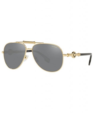 Unisex Polarized Sunglasses VE2236 59 Gold-Tone $80.74 Unisex