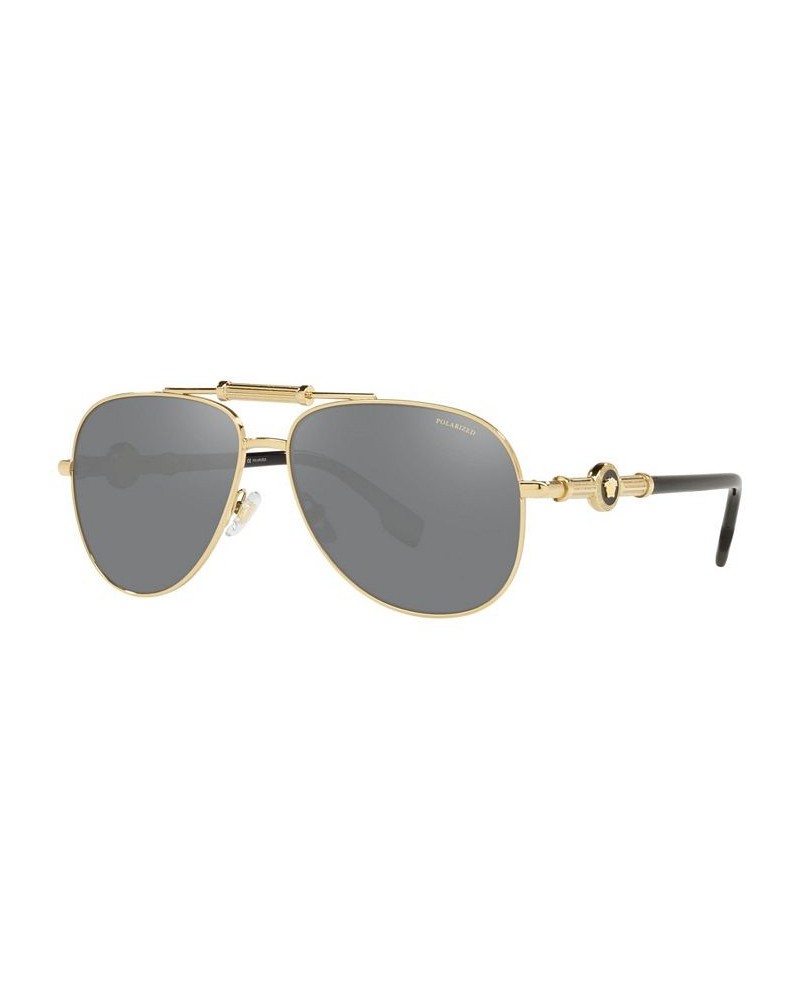 Unisex Polarized Sunglasses VE2236 59 Gold-Tone $80.74 Unisex