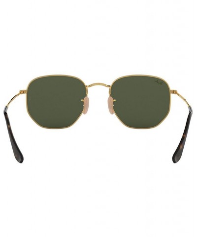 Sunglasses RB3548N HEXAGONAL FLAT LENSES GOLD/GREEN $34.23 Unisex