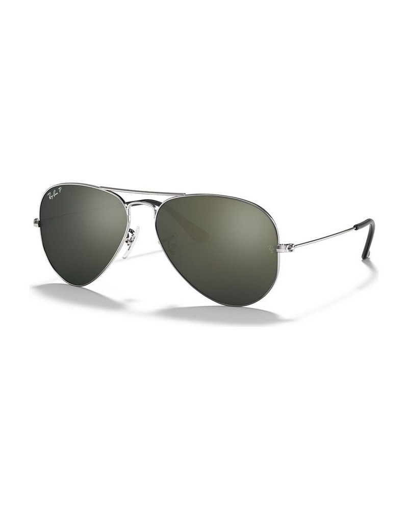 Polarized Sunglasses RB3025 AVIATOR MIRROR SILVER/SILVER MIRROR POLAR $36.21 Unisex