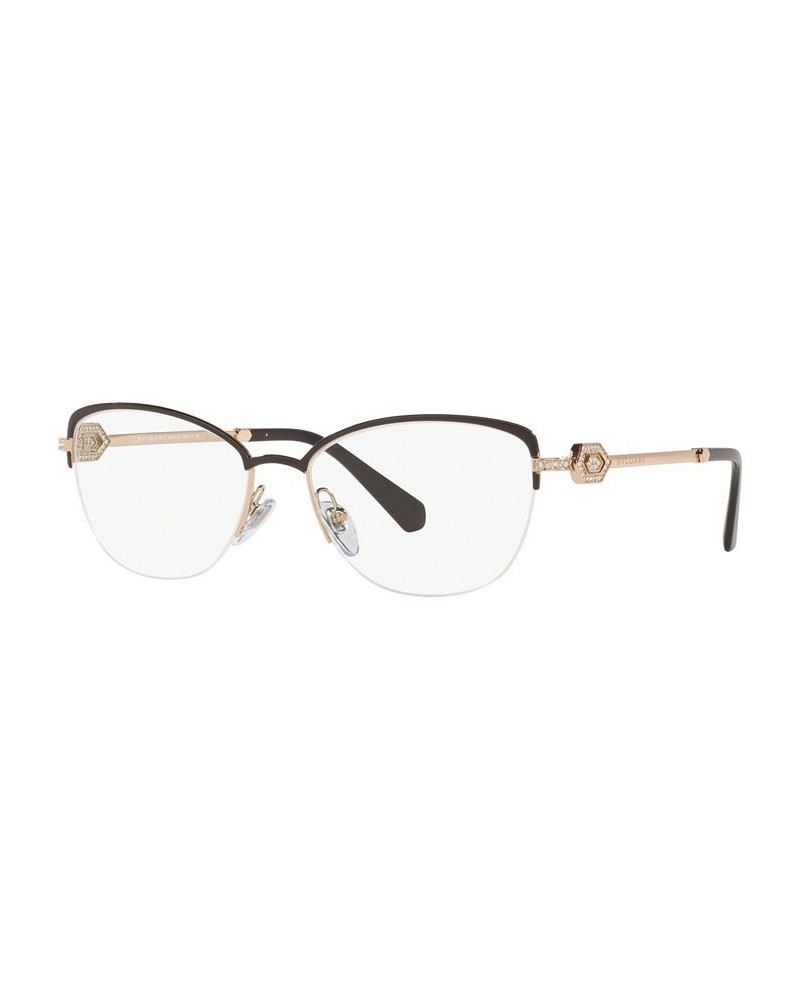 BV2210B Women's Cat Eye Eyeglasses Brown Gold-Tone $142.56 Womens