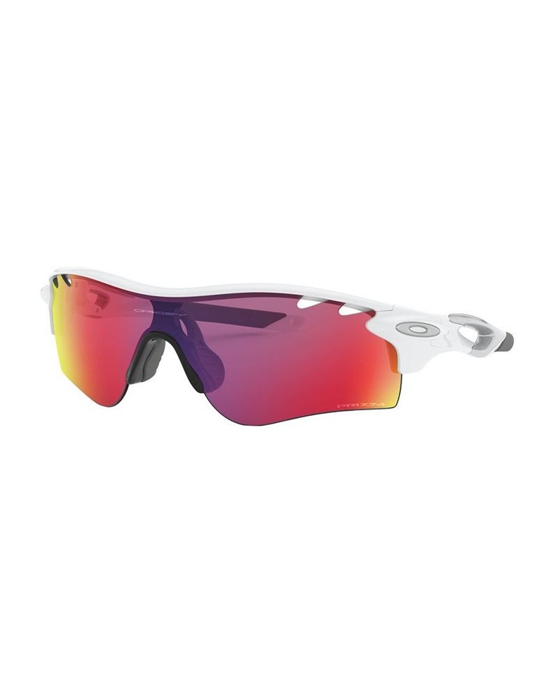 Men's Low Bridge Fit Sunglasses OO9206 RadarLock Path 38 Polished White $22.30 Mens