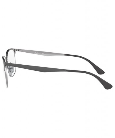 RX6421 Unisex Rectangle Eyeglasses Black Silv $37.59 Unisex