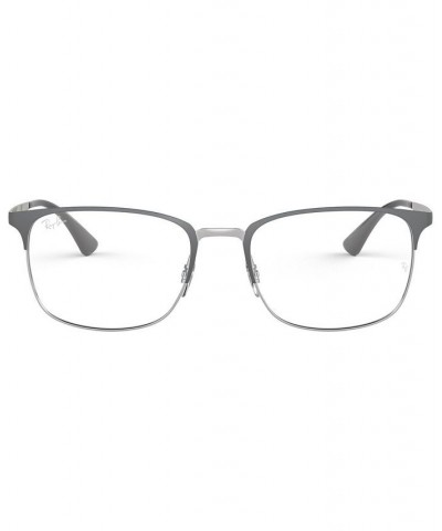 RX6421 Unisex Rectangle Eyeglasses Black Silv $37.59 Unisex