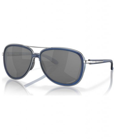 Women's Sunglasses Split Time Matte Transparent Blue $23.92 Womens