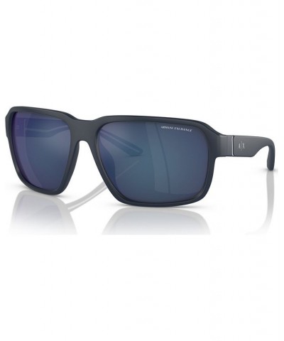 Men's Sunglasses AX4131SU Matte Blue $16.40 Mens