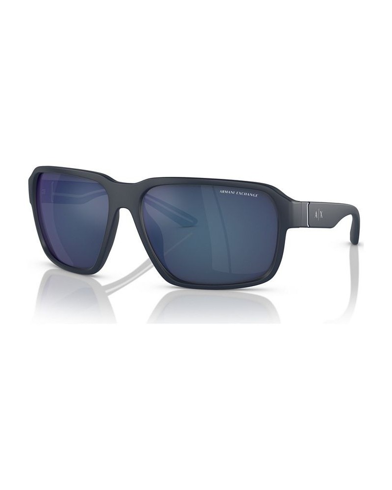 Men's Sunglasses AX4131SU Matte Blue $16.40 Mens