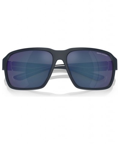 Men's Sunglasses AX4131SU Matte Blue $16.40 Mens