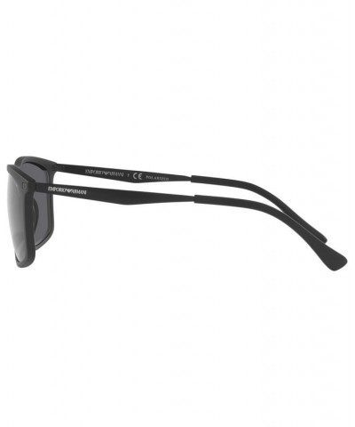 Men's Polarized Sunglasses EA4171U 57 Matte Black $45.00 Mens