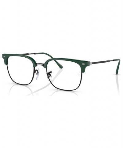 Unisex Square Eyeglasses RX721651-O Black On Silver-Tone $30.56 Unisex