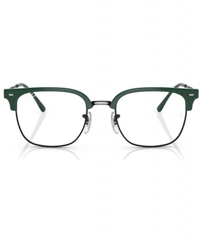 Unisex Square Eyeglasses RX721651-O Black On Silver-Tone $30.56 Unisex