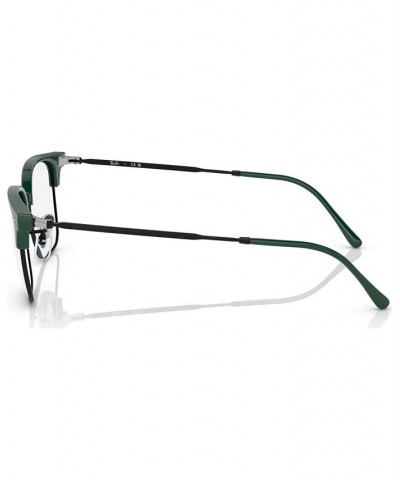 Unisex Square Eyeglasses RX721651-O Black On Silver-Tone $30.56 Unisex