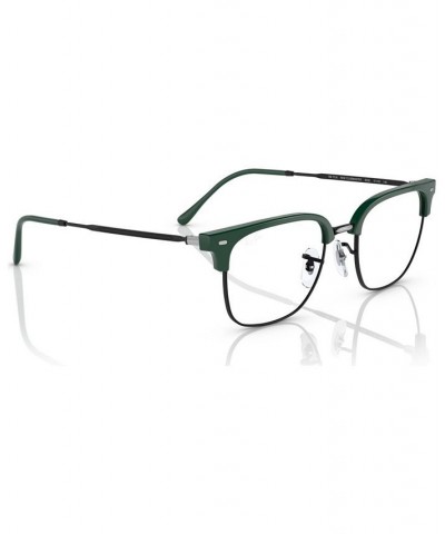 Unisex Square Eyeglasses RX721651-O Black On Silver-Tone $30.56 Unisex