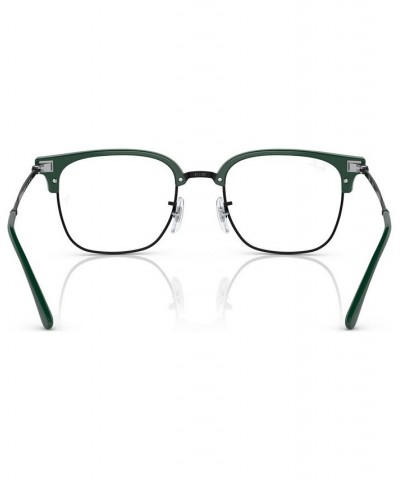 Unisex Square Eyeglasses RX721651-O Black On Silver-Tone $30.56 Unisex