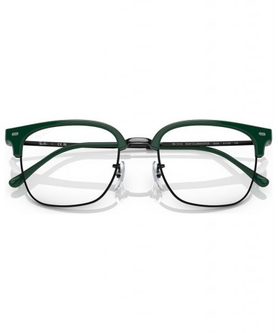 Unisex Square Eyeglasses RX721651-O Black On Silver-Tone $30.56 Unisex