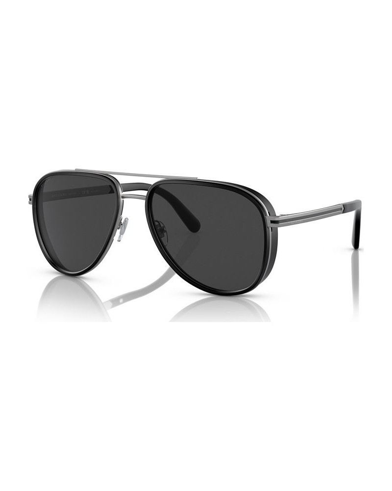 Men's Polarized Sunglasses BV506057-P Matte Gunmetal $159.57 Mens