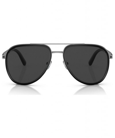 Men's Polarized Sunglasses BV506057-P Matte Gunmetal $159.57 Mens