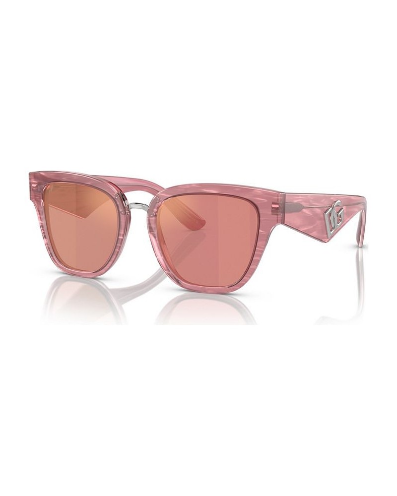 Women's Sunglasses DG4437 Fleur Pink $66.57 Womens