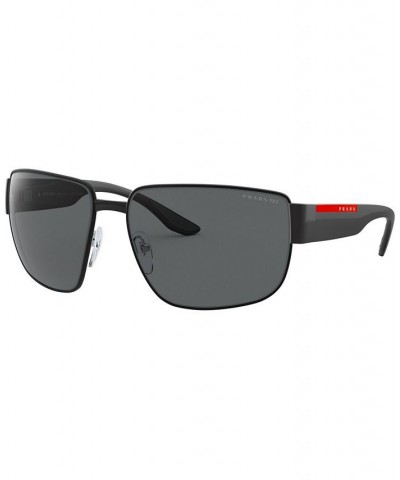 Polarized Sunglasses 0PS 56VS MATTE BLACK/POLAR DARK GREY $64.93 Unisex