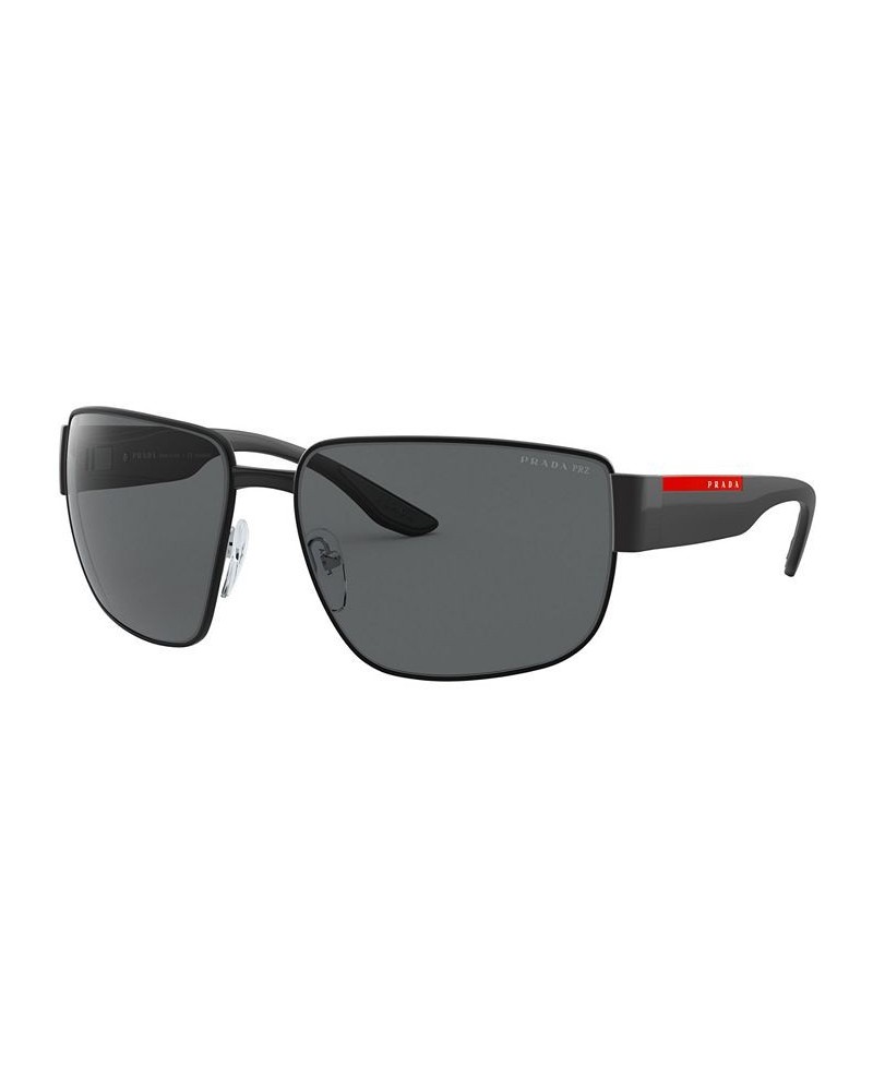 Polarized Sunglasses 0PS 56VS MATTE BLACK/POLAR DARK GREY $64.93 Unisex