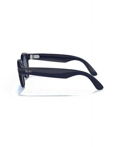 Stories Polarized Round Smart Glasses Shiny Blue $72.38 Unisex