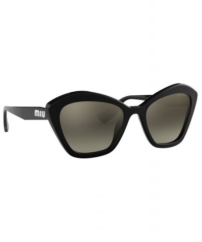 Sunglasses MU 05US 55 BLACK / GRADIENT GREY MIRROR SILVER $75.60 Unisex