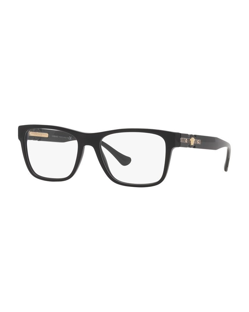 VE3303 Men's Rectangle Eyeglasses Transparent Gray $33.28 Mens