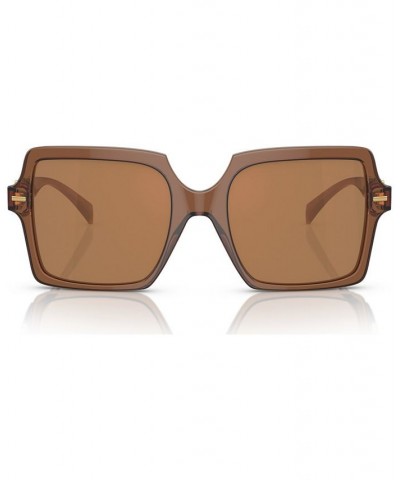 Women's Sunglasses VE4441 Transparent Brown $82.42 Womens