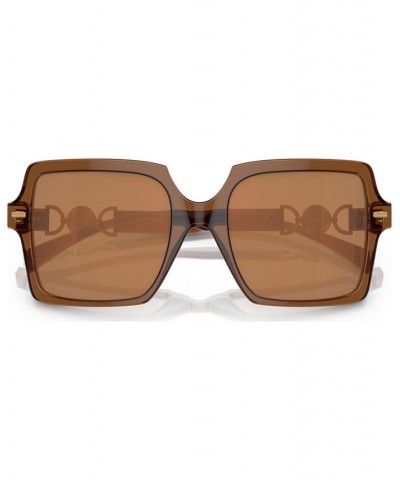 Women's Sunglasses VE4441 Transparent Brown $82.42 Womens