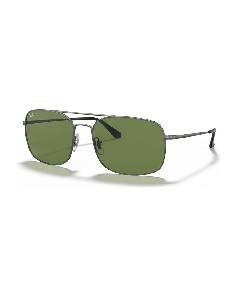 Unisex Polarized Sunglasses RB3611 60 Matte Gunmetal/Polar Green $20.24 Unisex