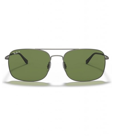 Unisex Polarized Sunglasses RB3611 60 Matte Gunmetal/Polar Green $20.24 Unisex