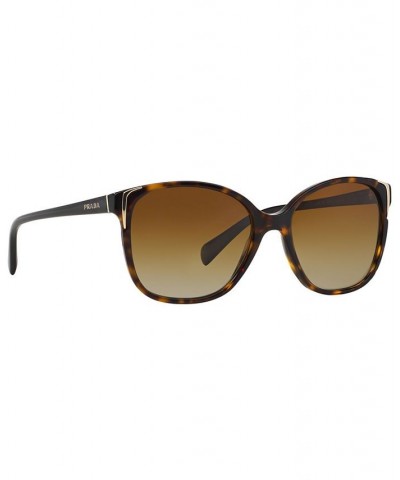 Polarized Sunglasses PR 01OS Brown/Brown $36.19 Unisex