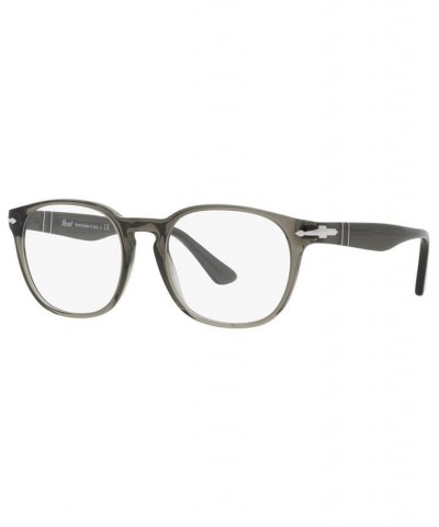 PO3283V Men's Pillow Eyeglasses Trasparent Taupe Gray $78.00 Mens