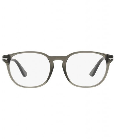 PO3283V Men's Pillow Eyeglasses Trasparent Taupe Gray $78.00 Mens