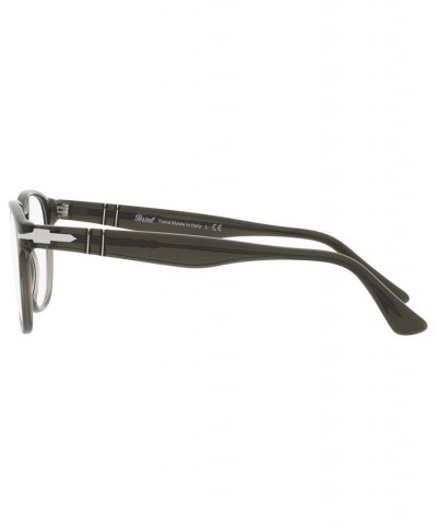 PO3283V Men's Pillow Eyeglasses Trasparent Taupe Gray $78.00 Mens