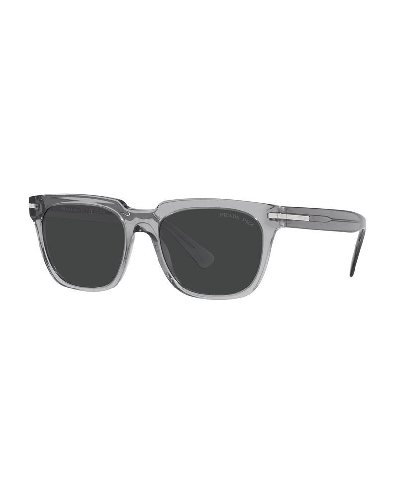 Men's Polarized Sunglasses PR 04YS 56 Transparent Gray $102.87 Mens